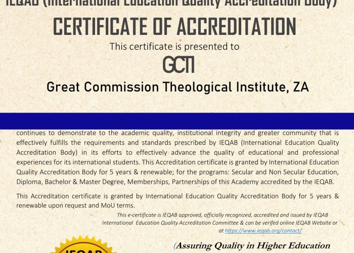 certificate of accreditation ieqab gcti, za copy